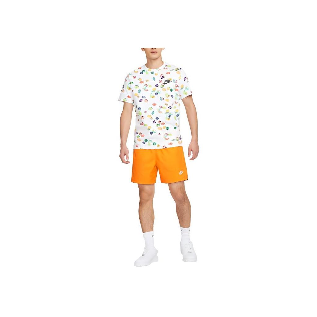 Nike High-Waist Drawstring Athletic Training Shorts With Logo Pocket Men Bottoms Orange DM6830-886