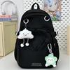 Korean Cute Schoolbag Female High Capacity Junior and Senior High School Students' Schoolbags Leisure Joker Backpack Light Travel Backpack.