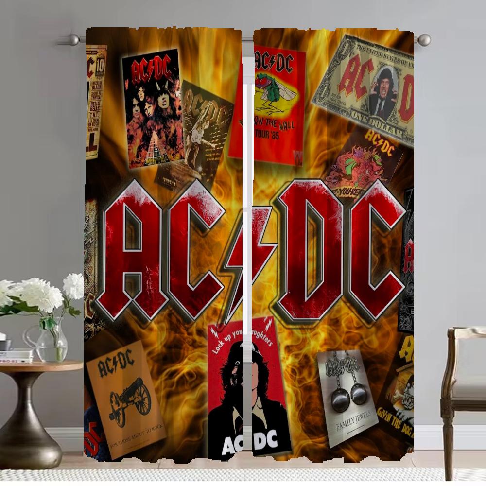 

Rock-ACDC Современные Шторы для гостиной для камеры, украшения на Хэллоуин, занавески для интерьера дома, 2 шт., занавески для перегородок W50xH70cmx2pcs-CL