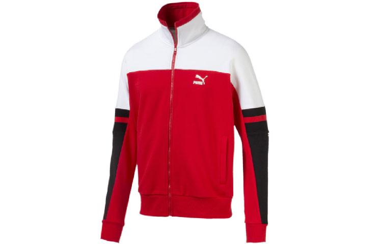 PUMA Sports Life Collection Jackets Men s Red White Stand Collar Moderate Other 595866-11 XL