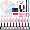 PHOENIXY 10Colors Gel Nail Polish Nail Dryer 48W UV LED Lamp Soak Off Gel Varnish Manicure Set and DIY Nail Art Decoration Tools