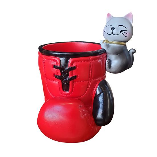 

Boxing Glove Mug Novelty Resin Boxing Coffee Cup 3D Glove Shaped Tea Cup with Cat/Rabbit Handle for Sports Enthusiasts Cat красный