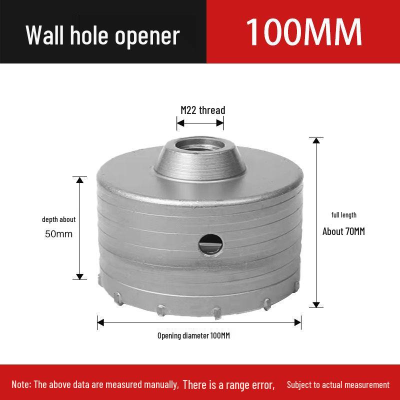 Electric Impact Drill Bit for Cement and Brick Walls - Dry Drilling Opener for Air Conditioner and Water Pipe Installations