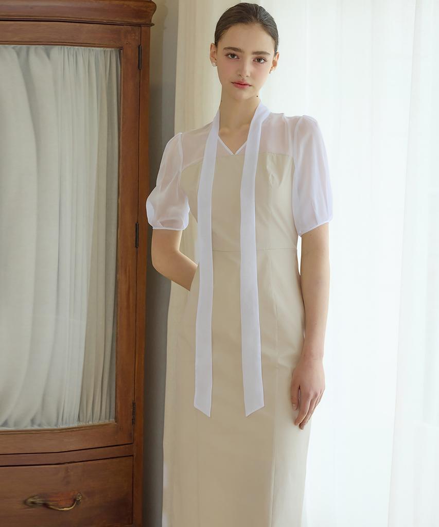 Julie And Kara 25Hs Collar 126 Terroir Line Aerin Dress Beige