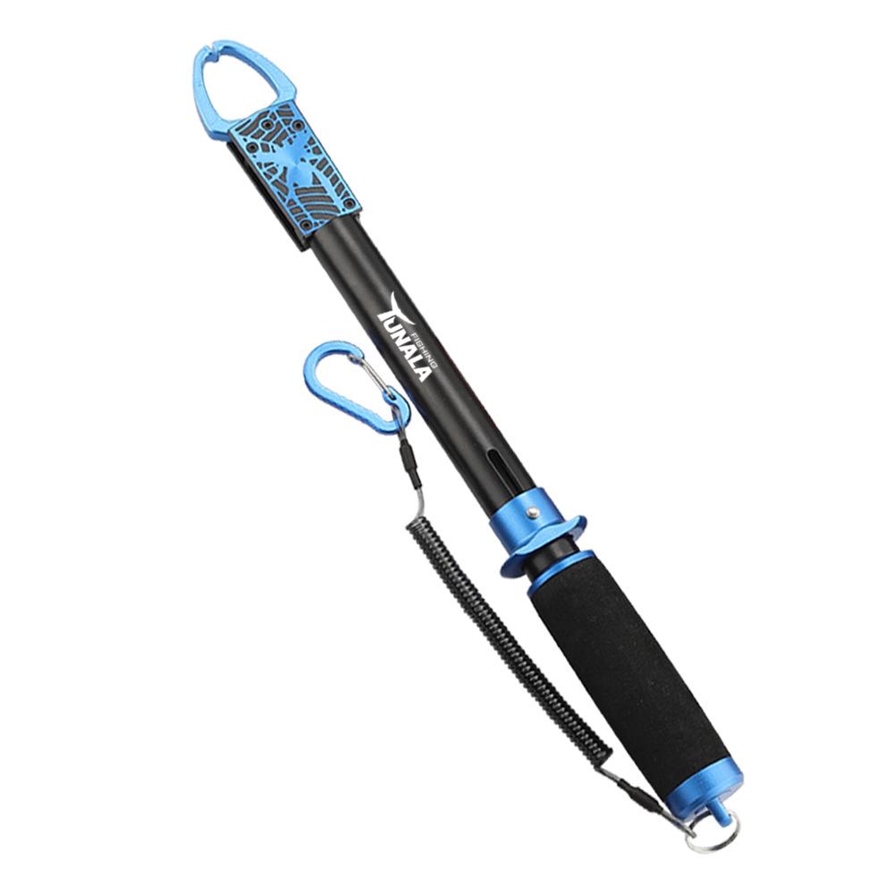 

Алюмінієвий затискач для риби Luasia, подовжений інструмент для контролю риби з лінійкою та противагою-штовхачем для любителів риболовлі на відкритому повітрі. 1pcs without scale синій