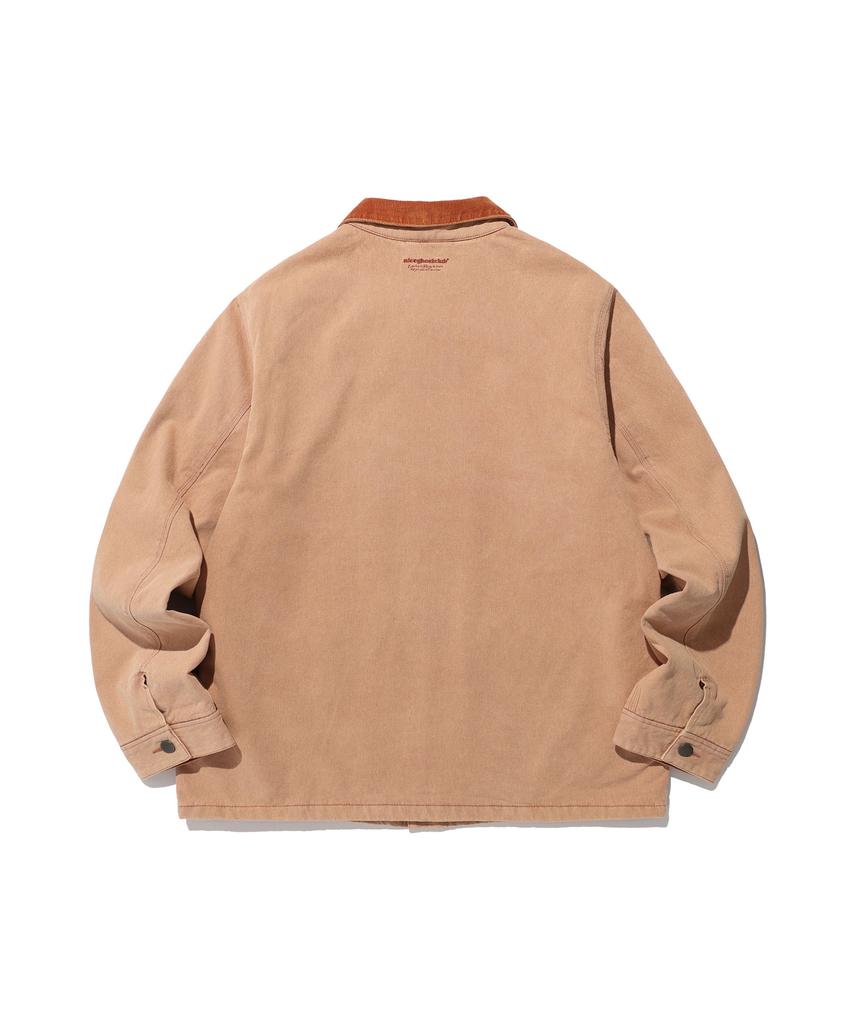Niceghostclub Cotton Garment Dyed Chore Jacket_Brick(Ng2Dfud102A)