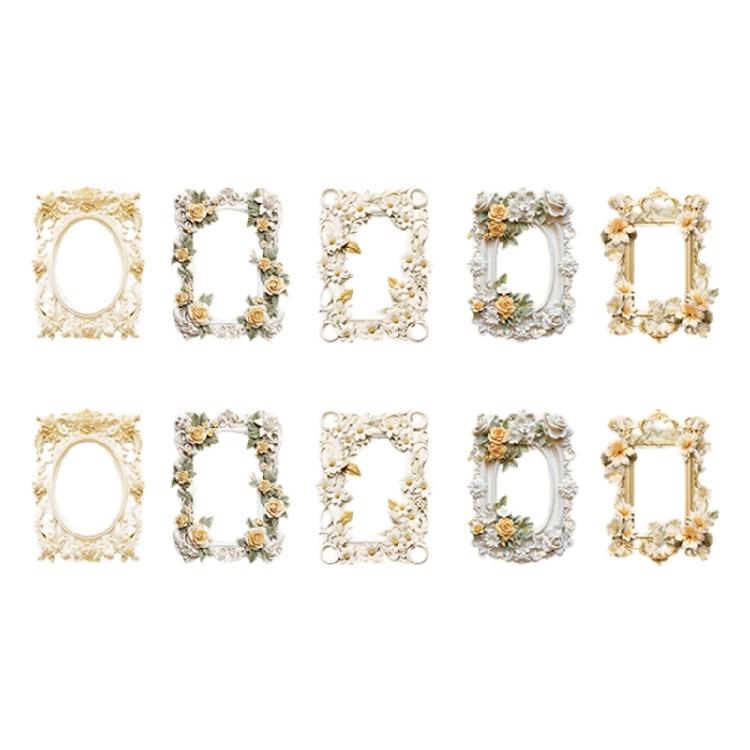 

Vintage Embossed Cutout Frame Collage Card for Scrapbooking Journaling Photo Album Christmas Card Paper Craft Decoration