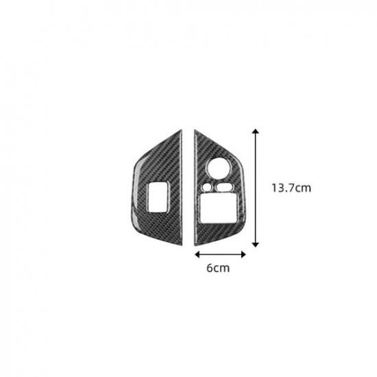 1 Pair Carbon Fiber Car Inner Door Window Lift Button Frame For BMW Z4 E85 03-08