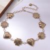 Turquoise Heart Fashion Waist Chain For Women With Metal Material And Design Elegant