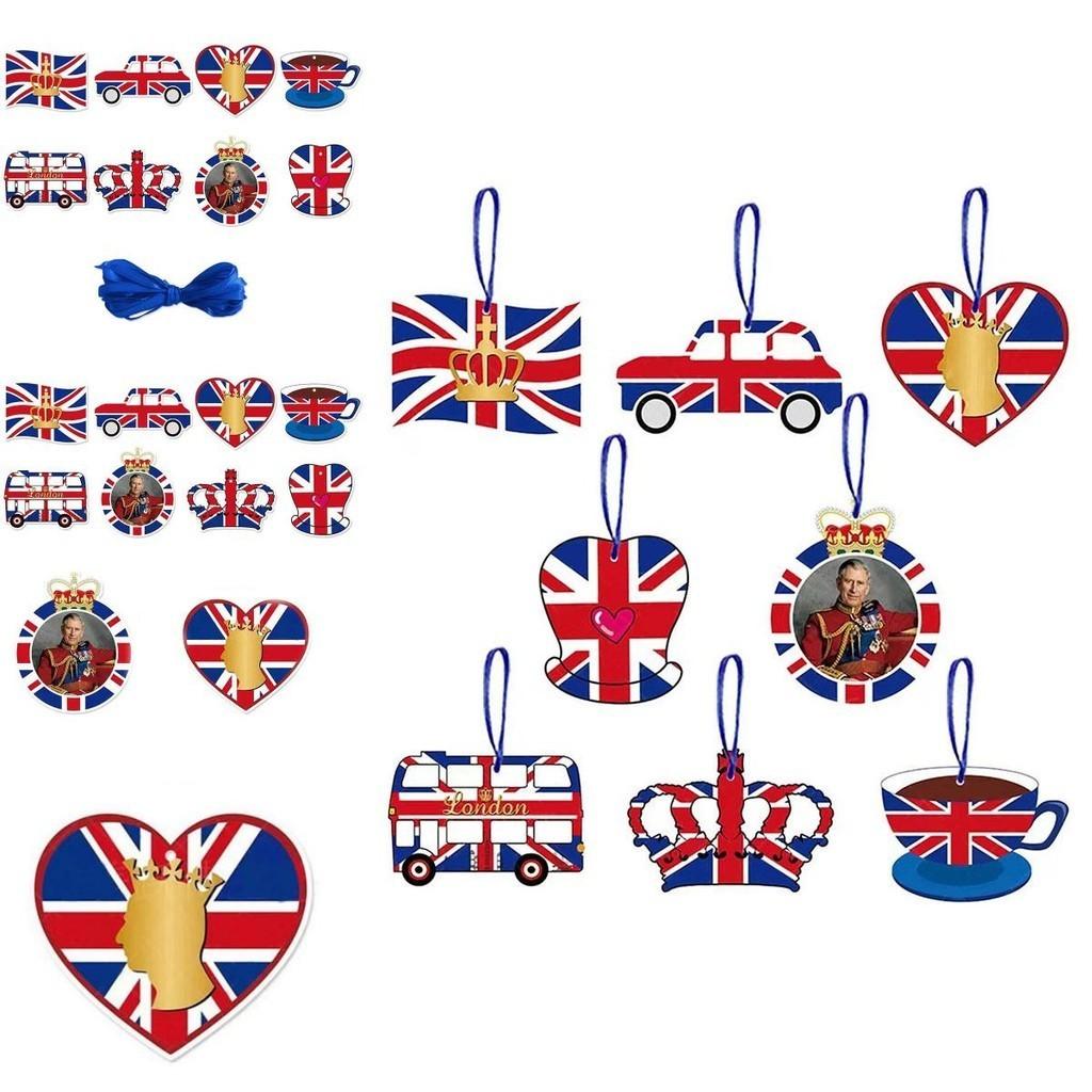 König Charles III. Krönungsfeier Dekorative Hängeelemente