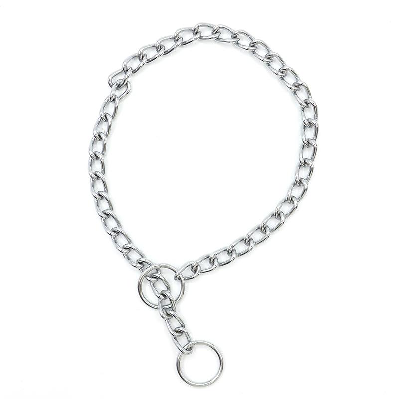 Neck Loop P-chain Three-link Iron Chain, Double-loop Neck Chain, Teddy Golden Retriever