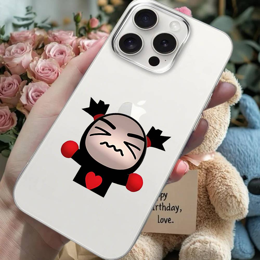 Doll Pucca And Garu Phone Case For IPhone 17 16 15 14 Plus 13 12 11 Pro Max Phone Back Cover Transparent Shockproof Cover