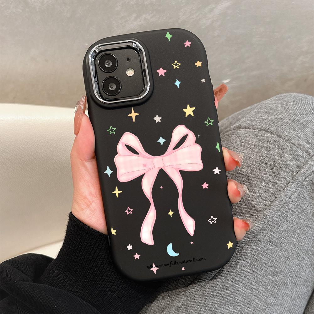 For OPPO A16 A38 A57 A58 A74 A78 A98 Reno8T Reno13F Realme C25S C53 C65 Cartoon Black Cat Silver Edge Soft Liquid Silicone Protective Casing