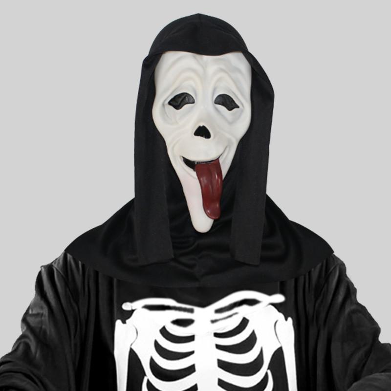 Eng rubberen monstermasker voor Halloweenfeest, kostuum, spookgezichtdecoratie