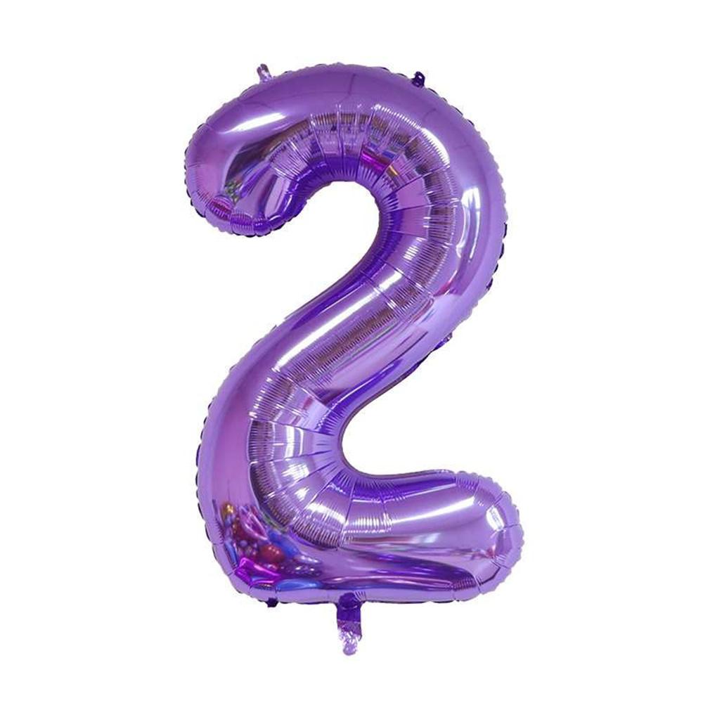 1Pcs 32inch Purple Number Balloon 0 1 2 3 4 5 6 7 8 9 Number Ballons Baby Shower Birthday Party Wedding Anniversary Decorations