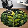 1pc Nature Plants Office Round Area Rug, Indoor Mat Suitable ForOffice, Under Office Chairs Bedroom Living Room Home Decor, Room Decot060