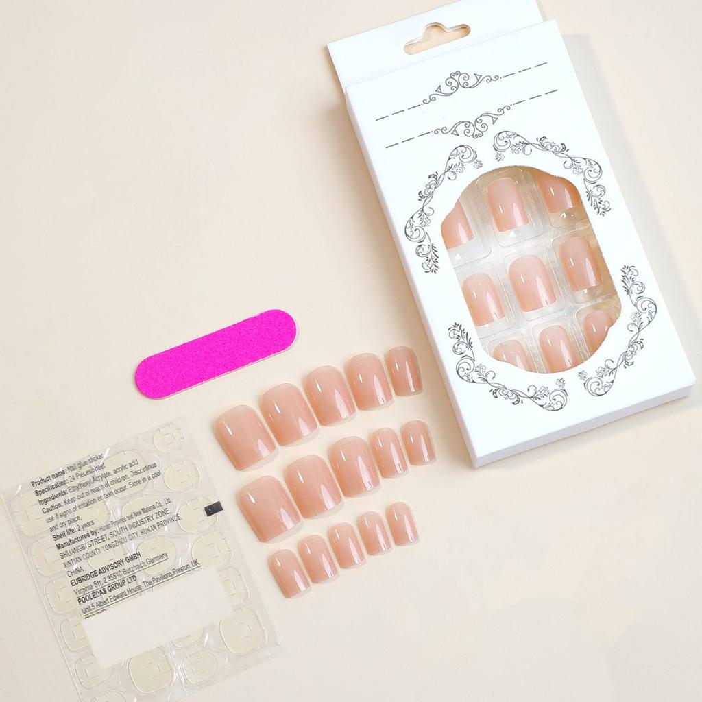 Press The Nail, Nail Glue And Nail Glue, Reusable Nail Solid Color Skin Nail Patches