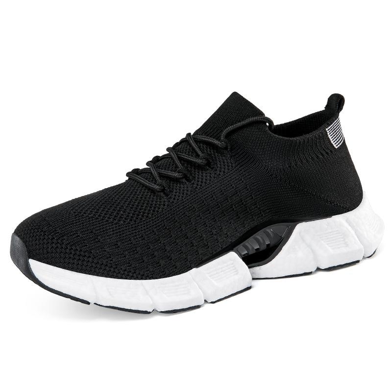2024 sports shoes men's breathable flying woven trendy shoes women's versatile fashion and lightweight couple casual running shoes spot