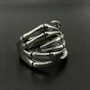 Adjustable Open Ring With Vintage Bone Claw Design Punk Gothic Style Copper Jewelry Men Women