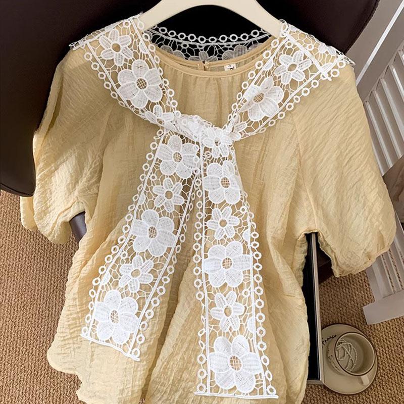 Perfect Match White Lace Shawl Fake Collar Women Detachable Collars For Women Black False Collar Floral Lolita Lapel Shawl Wrap Tie Decoration