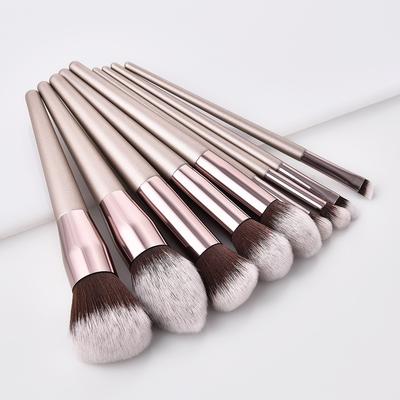 4/9/10/14PCS Makeup Brushes Champagne Gold Handle Foundation Concealer Blush Brush Eyeshadow Eyebrow Brush Beauty Tools
