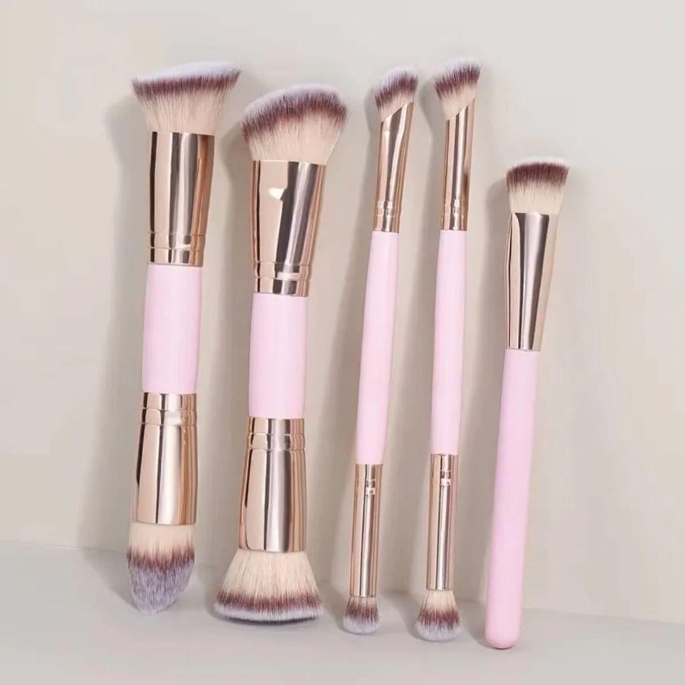 2/4/5Pcs Angled Top Makeup Brushes Set Flat Top Foundation Brush Set  Makeup Blending