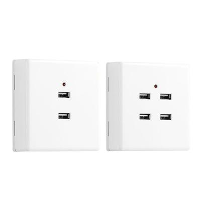 Wandmontierte USB-Steckdose Ladefeld Hochgeschwindigkeitsladen 2 in 1/4 in 1 Multifunktionale Steckdose