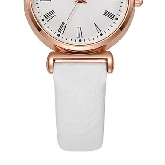 Analog Quartz Watches for Women Fashion Adjustable Leather Strap Wristwatch Elegant Easy Read Roman Numerals Dress Watch Gifts for Mom Wife Birthday