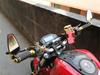 22mm CNC Motorrad Lenker Spiegel - Universell Passend Aluminiumlegierung Lenkerende Rückspiegel für Custom Bike Modifikation