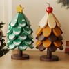5PCS Wooden Trivets Tree Shape Trivet Set Christmas Tree Coasters for Teapot Pans Kitchen Decor Meets