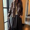 Imitation suede doll collar loose short casual tooling cardigan jacket women