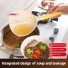 2-in-1 Soup Ladle And Colander Big Size High Heat Resistant Kitchen Strainer with Long Handle for Efficient Draining -1/2/3/5Pcs