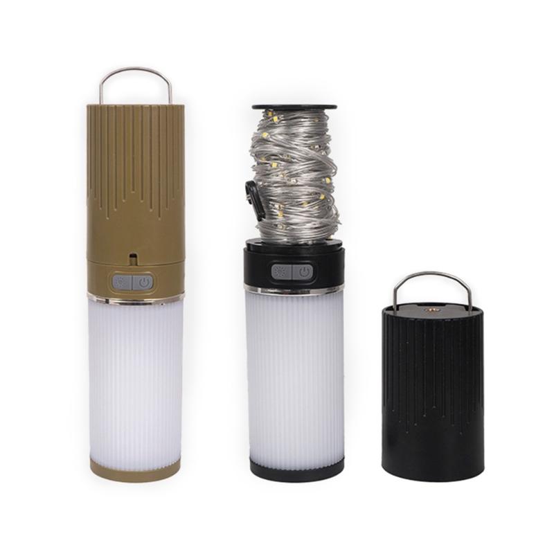 Waterproof Portable Tent Light LED Color String Light Camping Lanterns Light Flashlight Camping String Light Power Banks