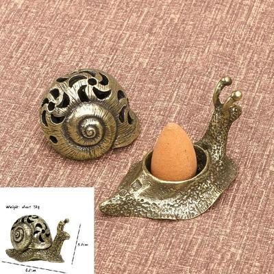 Decoración para el Hogar Estatua de Caracol de Latón Antiguo Quemador de Incienso Adorno de Escritorio Artesanía Tradicional Accesorios Regalos Creativos Decoración