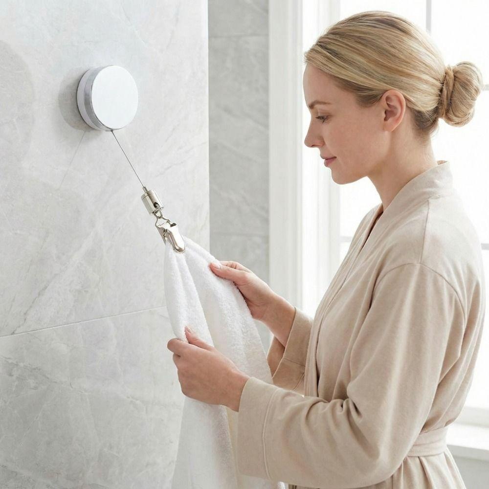 2PCS Wall Mounted Metal Towel Clip Self-Adhesive Work Card Holder Anti Lost Security