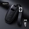 Leather Car Remote Key Cover Case Holder Shell Fob for 2026 New A5L A6L E-tron Q6L Etron A4L A3 A5L Sportback Q3 Q4 Q5 Q7