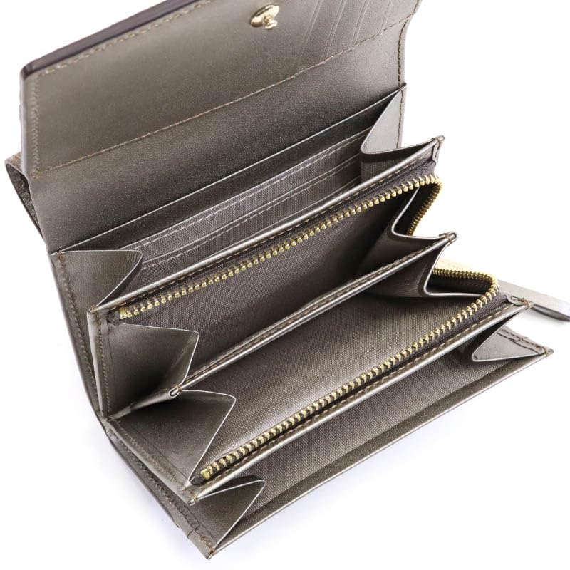 Nina Ricci Atre Nouveau Purse Bifold Wallet In Graphite 85-8202 Women's