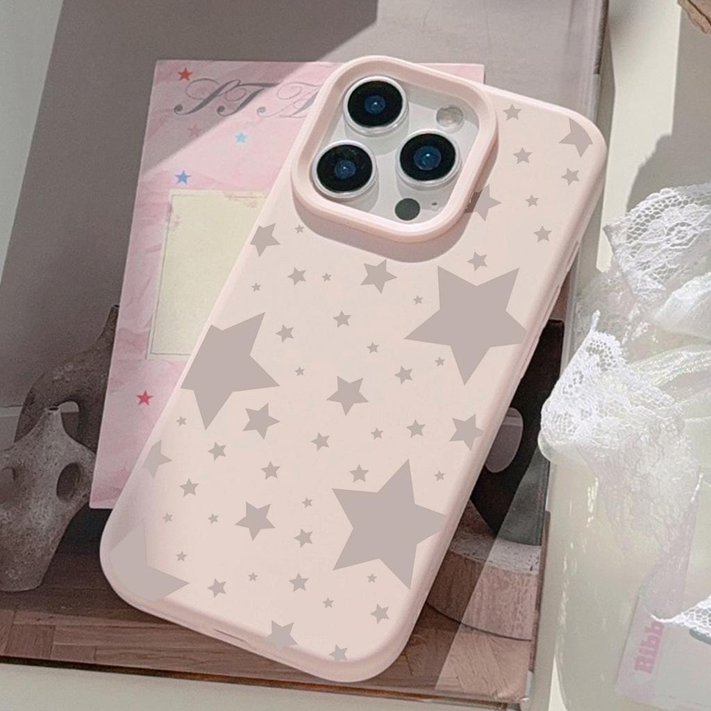 Grey star iphone16 apple 17 mobile phone case 13 silicone 12 for 14pro max niche ins wind 11