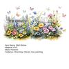 Wildflower Fence Wall Sticker Colorful Wall Murals Butterfly Floral Removable Peel And Stick Decals