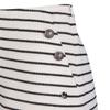 Black and White Striped Short Shorts with Side Buttons Women DEELUXE 74