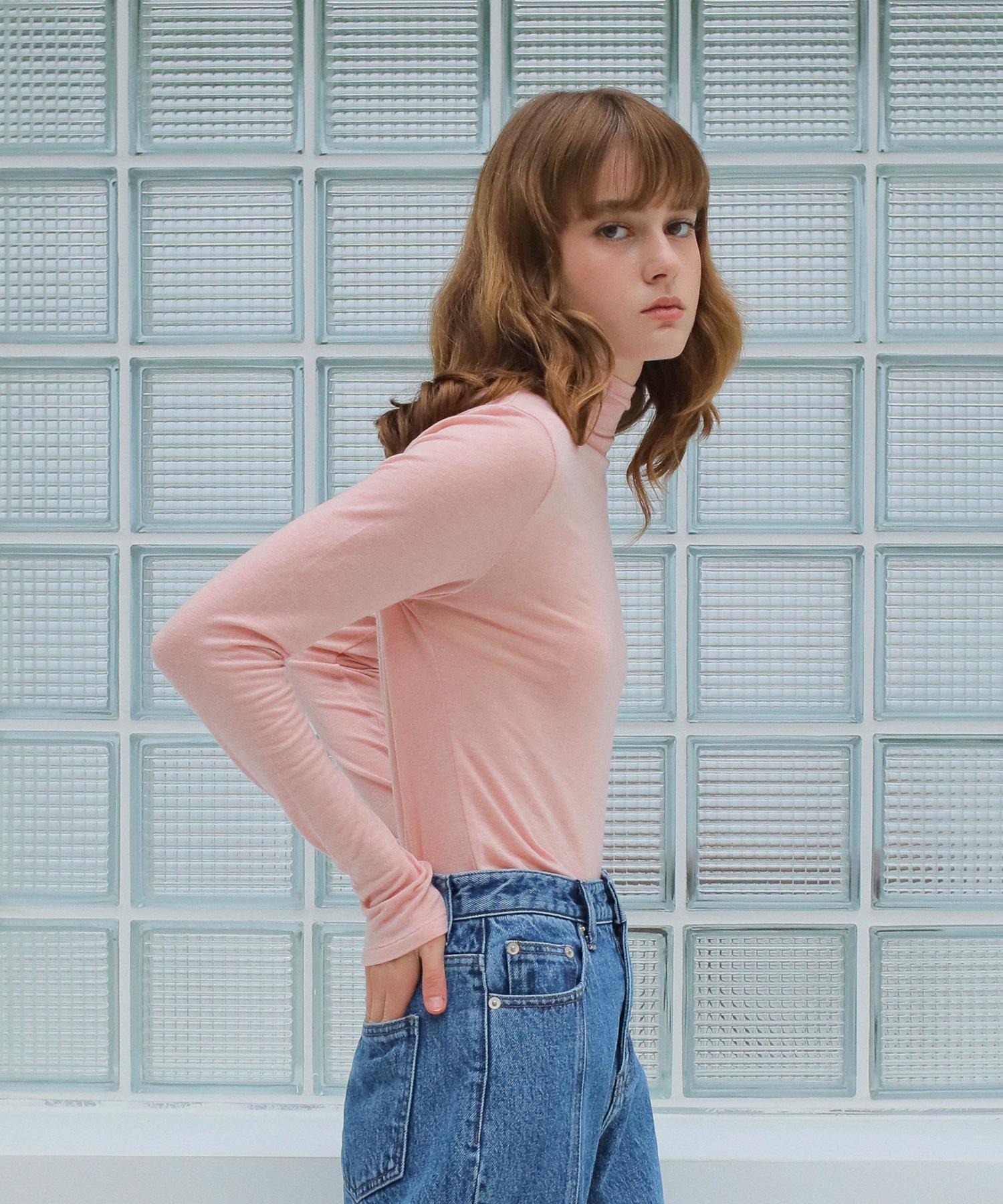 Paul And Alice Wool Blended Turtleneck / 5Colors Cream/Free