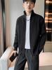 Men's Trendy Stand Collar Knit Cardigan: Korean Style Long Sleeve Zipper Jacket for Spring & Autumn