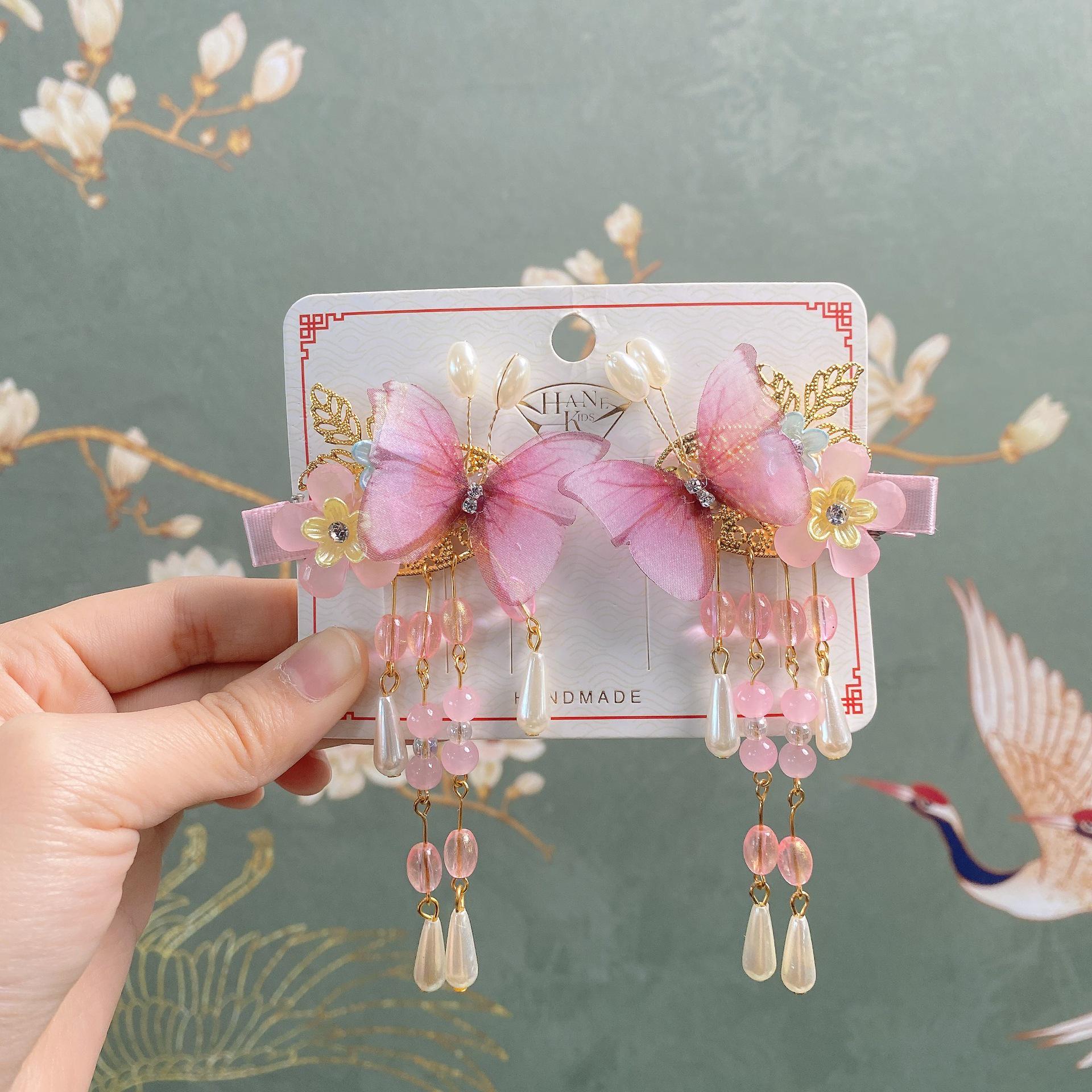 

Ханьфу заколки-бабочки для девочек: Древнекитайские аксессуары для волос