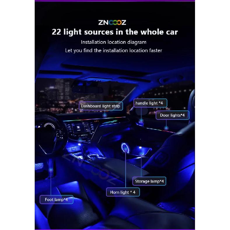 RGB 22in1 Car Interior Acrylic Car Ambient Lights For BMW M1 M2 M3 M4 M5 M6 M7 M8 X1M X2M X3M X4M X5M X6M X7M X5 Accessories