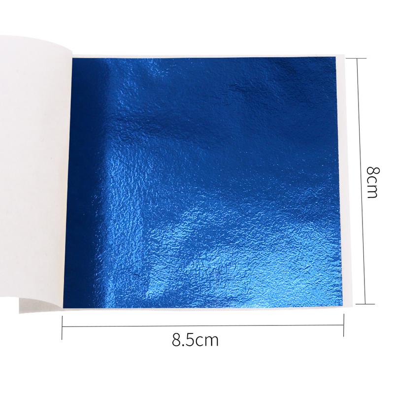 100 Stück/10 Farben Kunsthandwerk Imitation Gold Silber Kupferfolie - Vergoldung Metallblatt Blätter Bögen DIY Handwerk Dekor Designpapier