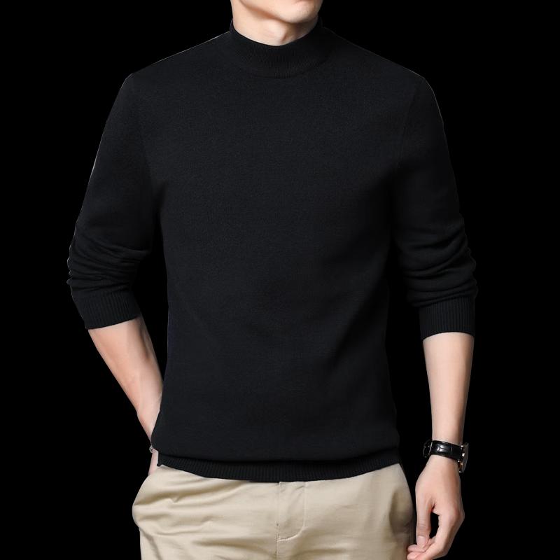 Heng Yuan Xiang Men's HYT81668 Winter Thickened Loose-Fit Round Neck Knit Sweater