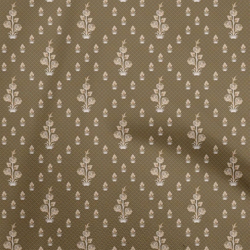 oneOone Georgette Viscose Brown Fabric Block Sewing Craft Projects Fabric Prints By Yard 42 Inch