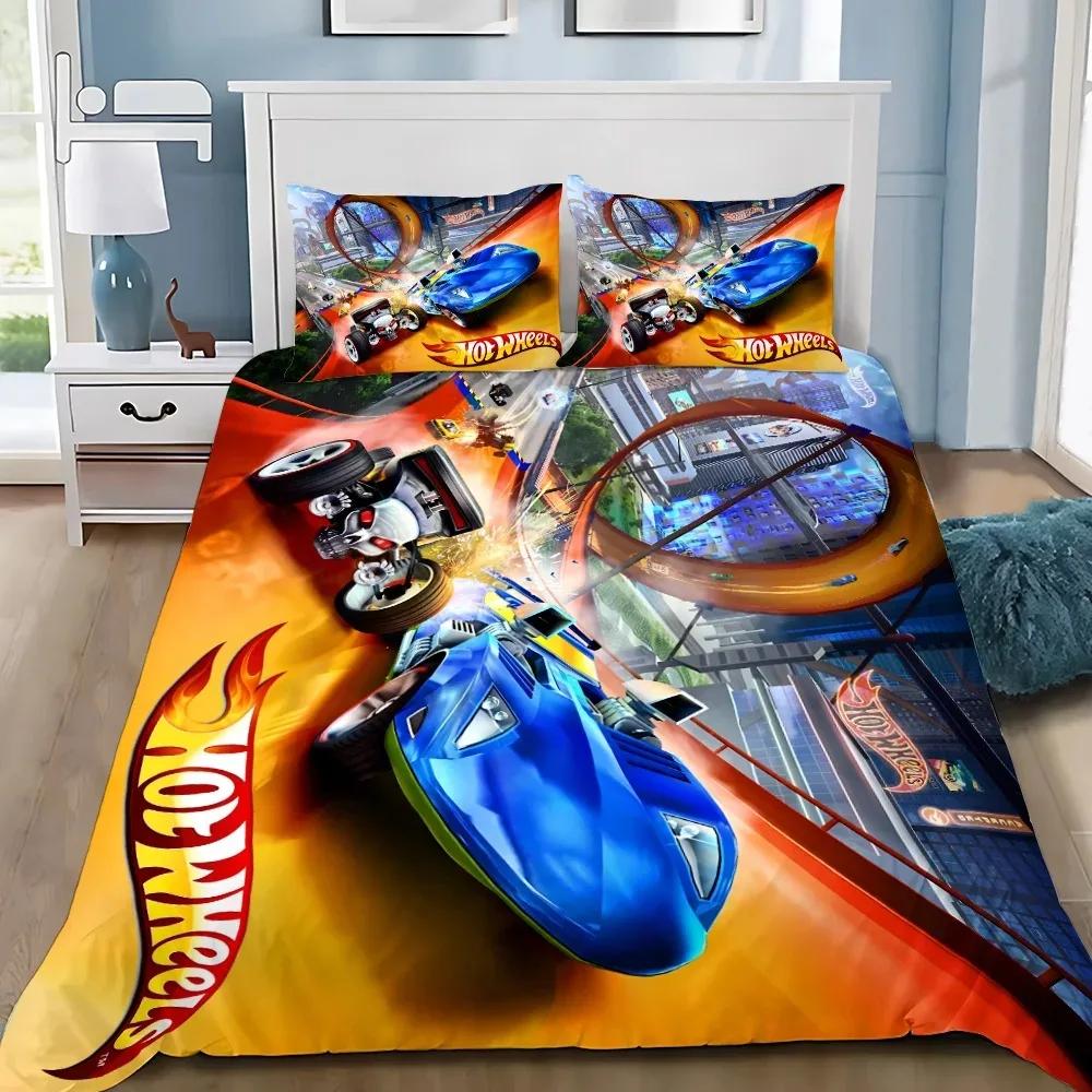 

Постільна білизна Hot Wheels Cars Підодія Наволочка Комплект Постільної Білизни Дорослий Хлопчик Дівчинка Декор Спальні Дитячий Подарунок Односпальний Двоспальний Великий Розмір AU Double(180x210cm)