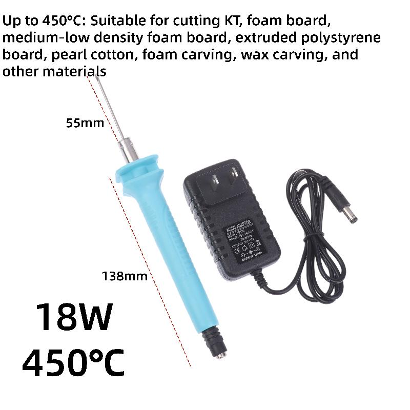 1 Set Electric Hot Wire Foam Cutter Pen Kit - 50/100mm Cutting Adaptor DIY Craft Tool