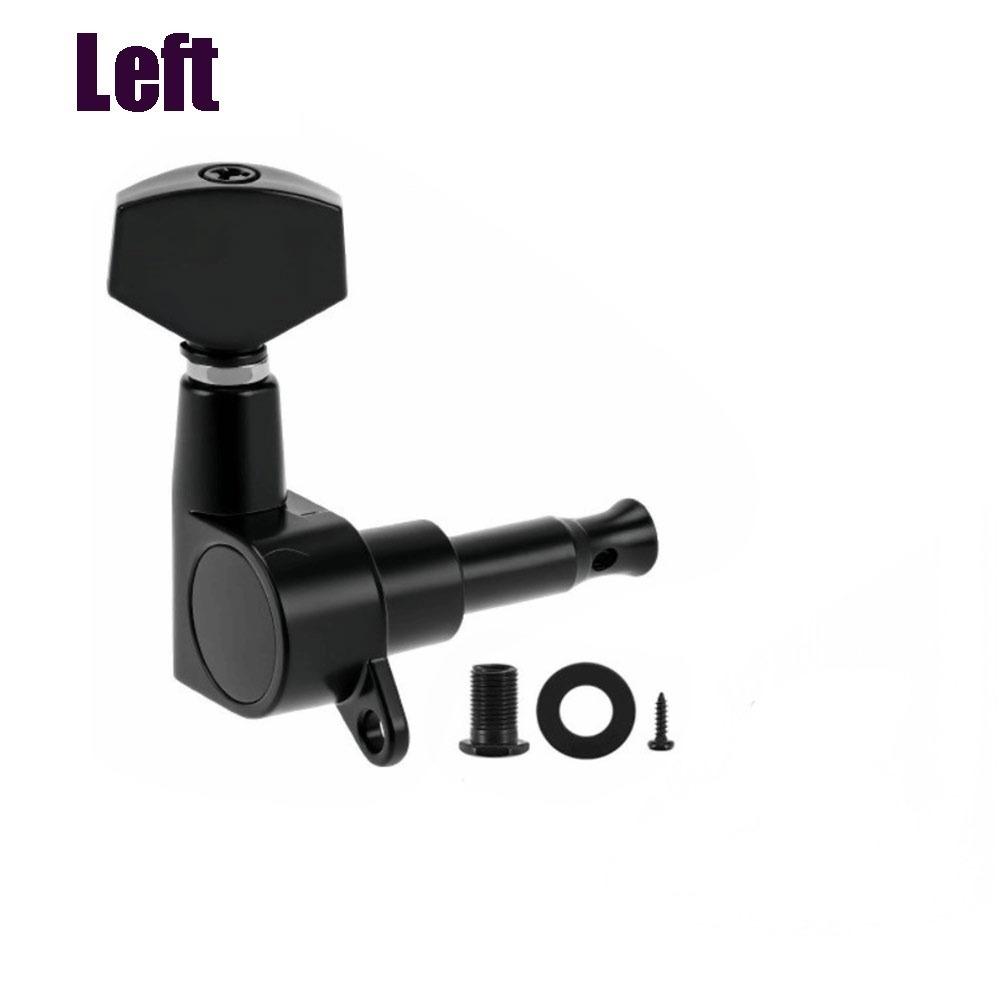 Metal Guitar String Tuning Pegs Totally Closed Machine Head Knob Guitar Tuner 3L3R Configuration String Tuners Electric Guitar